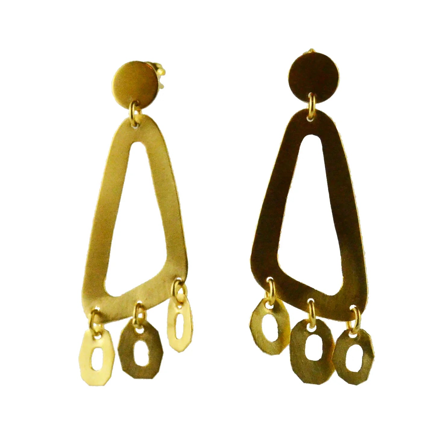Euro Gold Squiggle Earrings | Melanie Woods