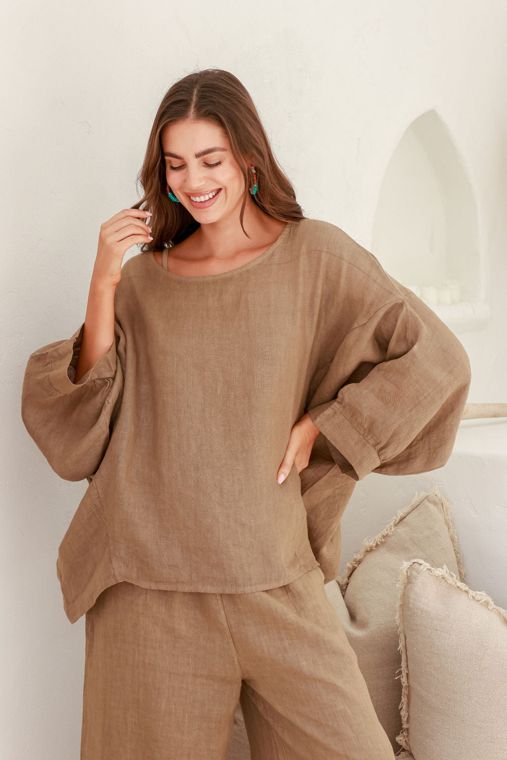 THE ITALIAN CARTEL | CIPRIA TOP - MOCHA