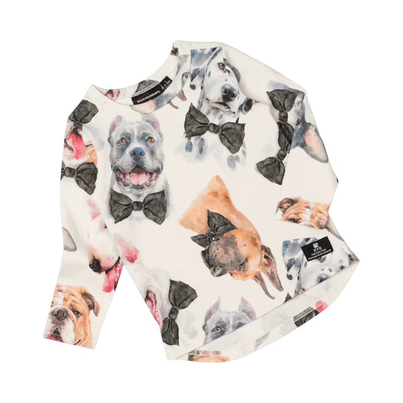 ROCK YOUR BABY | BLACK TIE PUPS T-SHIRT