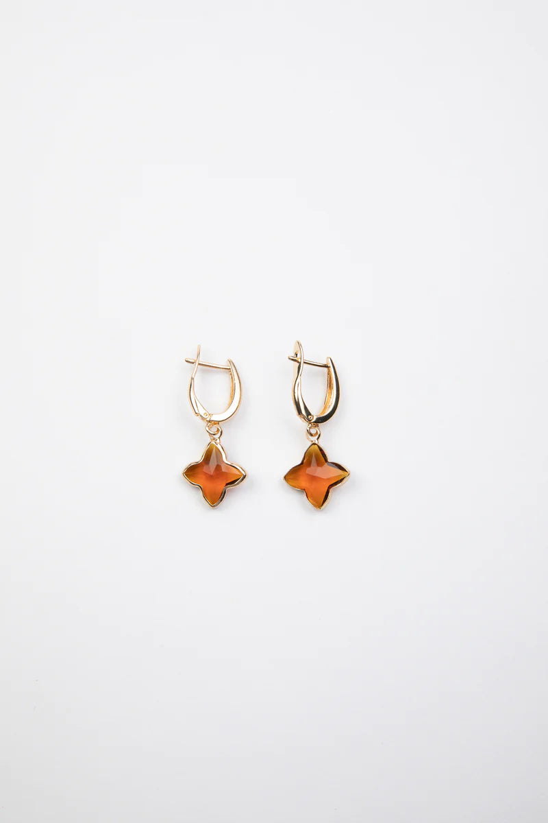 HOLIDAY Clover Earrings | Chocolate