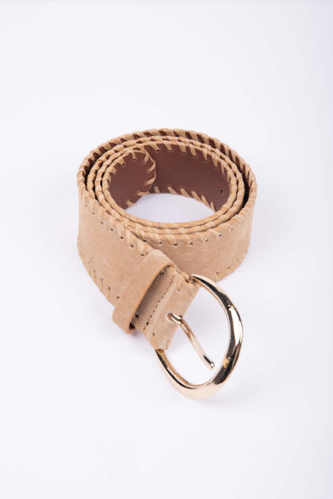 HOLIDAY Duke Stitch Belt | Tan S/M