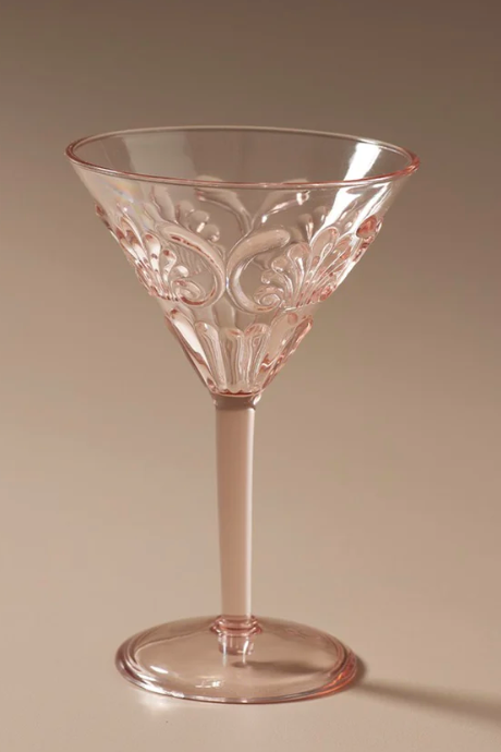 FLEMINGTON ACRYLIC MARTINI GLASS | PALE PINK