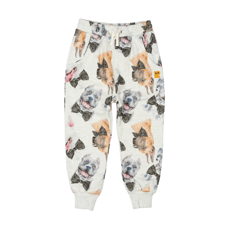 ROCK YOUR BABY |BLACK TIE PUPS TRACKPANTS