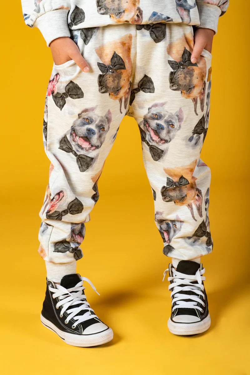 ROCK YOUR BABY |BLACK TIE PUPS TRACKPANTS