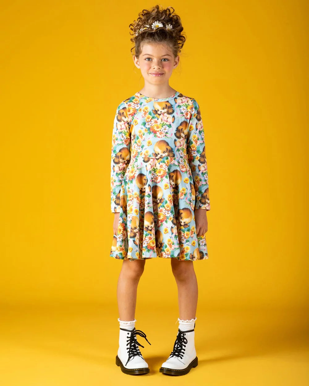 PUPPY LOVE WAISTED DRESS | ROCK YOUR KID