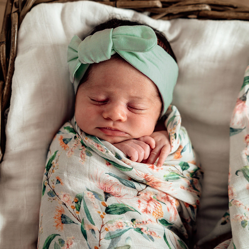 SNUGGLE HUNNY SAGE TOPKNOT HEADBAND