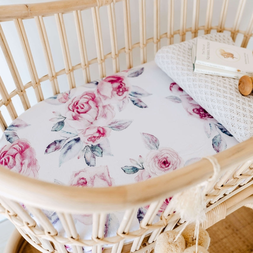 SNUGGLE HUNNY LILAC SKIES BASSINET SHEET & CHANGE PAD COVER