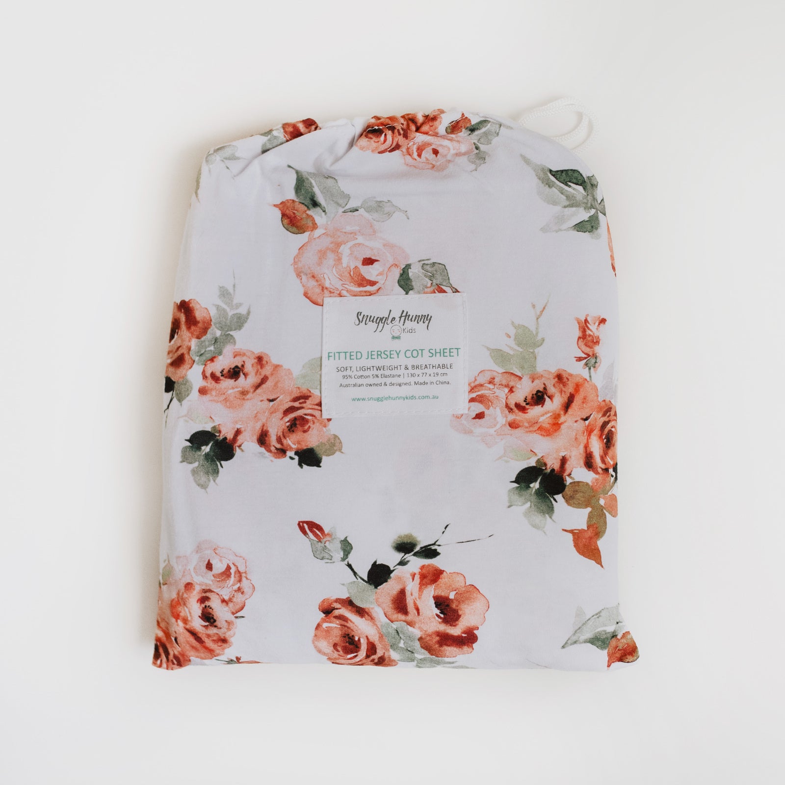 SNUGGLE HUNNY ROSEBUD | Fitted Cot Sheet