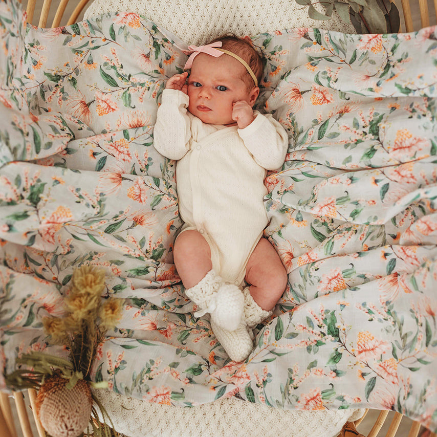SNUGGLE HUNNY WATTLE ORGANIC MUSLIN WRAP