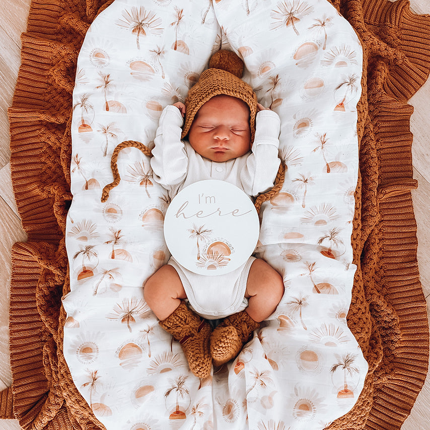 SNUGGLE HUNNY PARADISE JERSEY WRAP & TOPKNOT