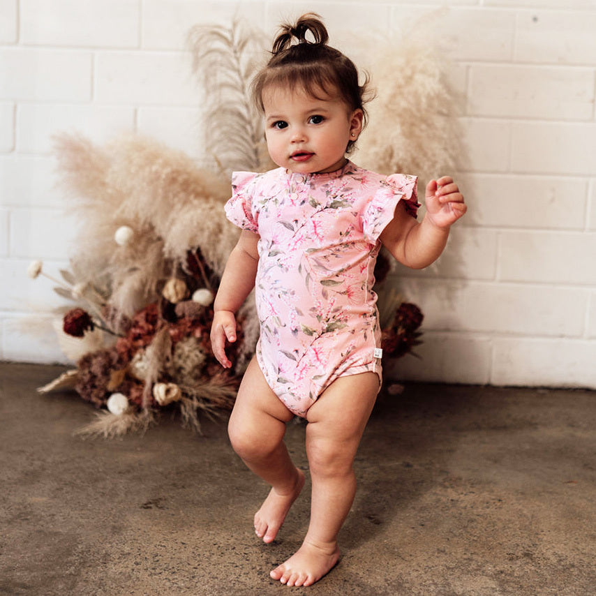 SNUGGLE HUNNY PINK WATTLE SHORT SLEEVE BODYSUIT
