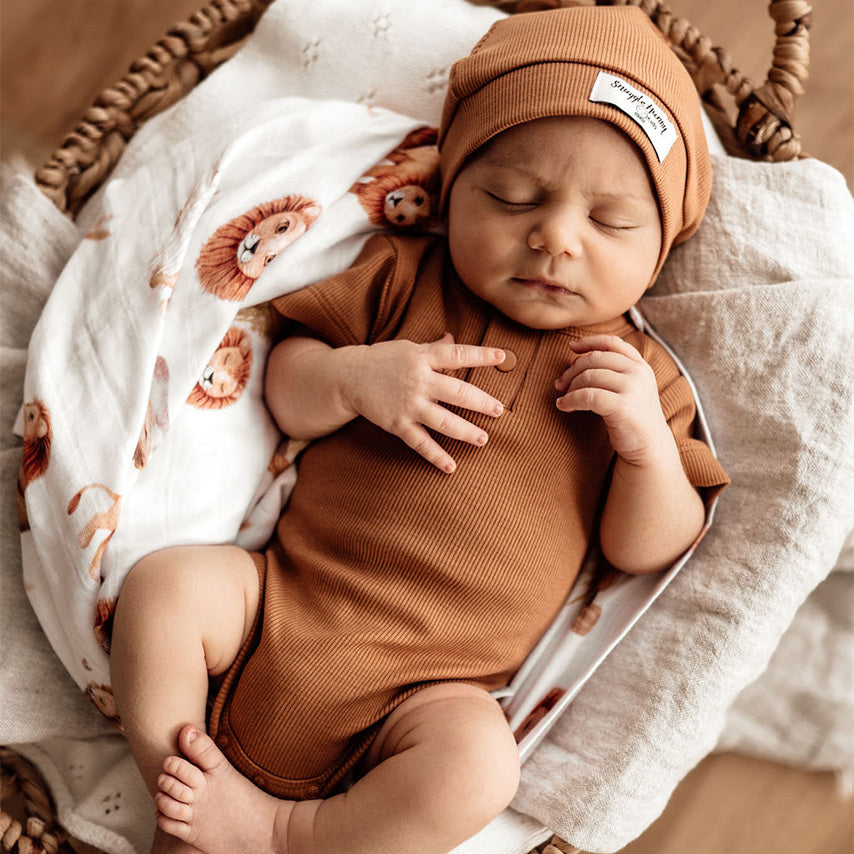 SNUGGLE HUNNY CHESTNUT SHORT SLEEVE BODYSUIT