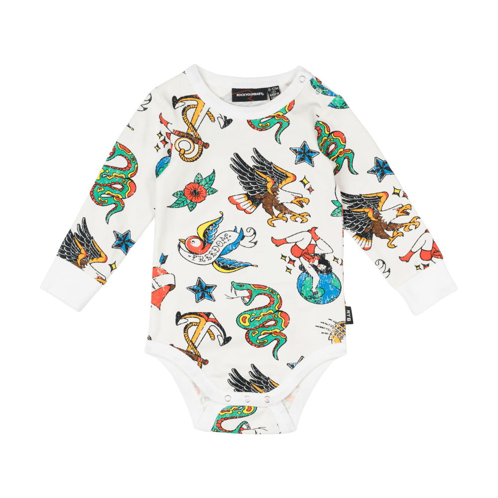 RETRO TATS BODYSUIT | ROCK YOUR BABY