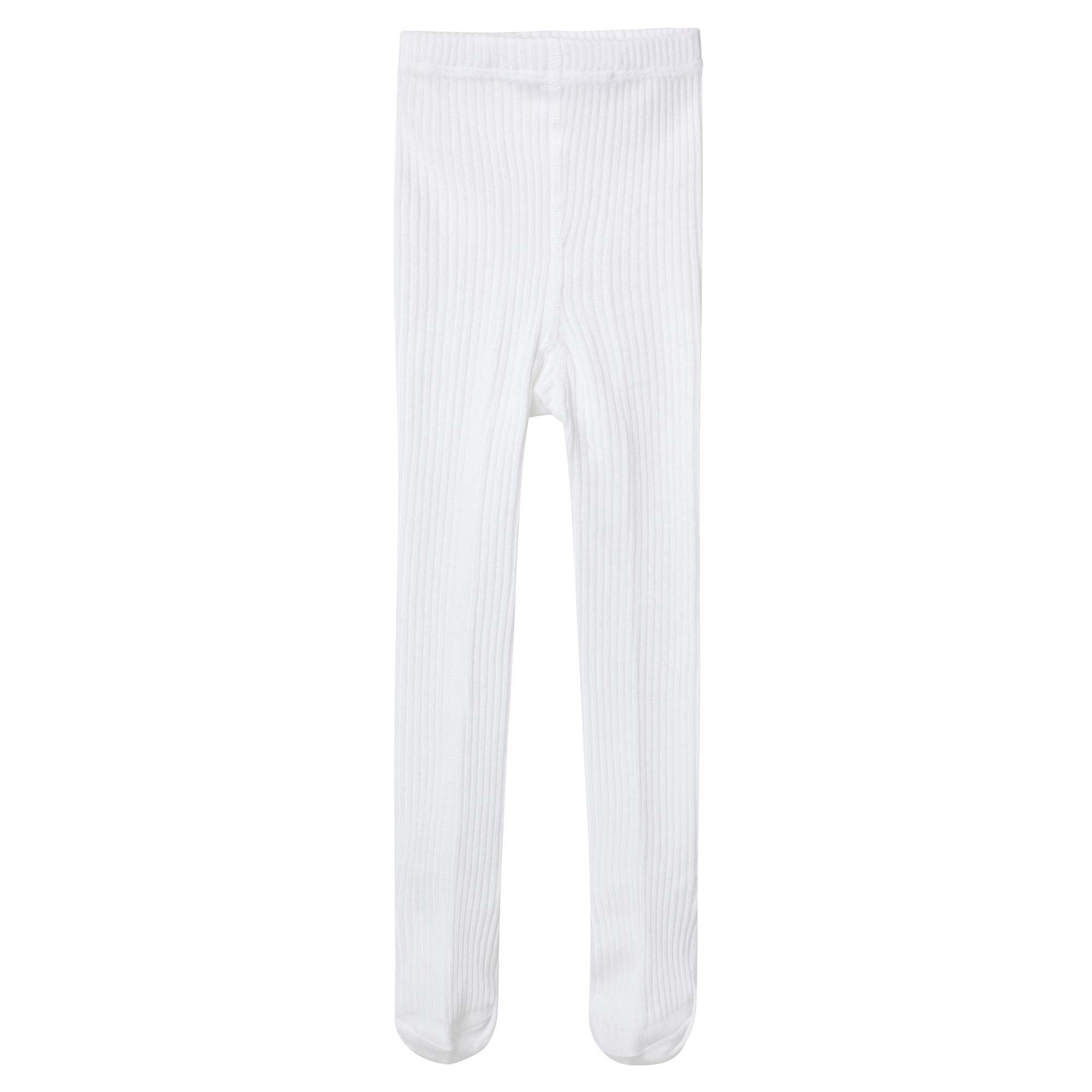 Designer Kidz Rib Tights - White