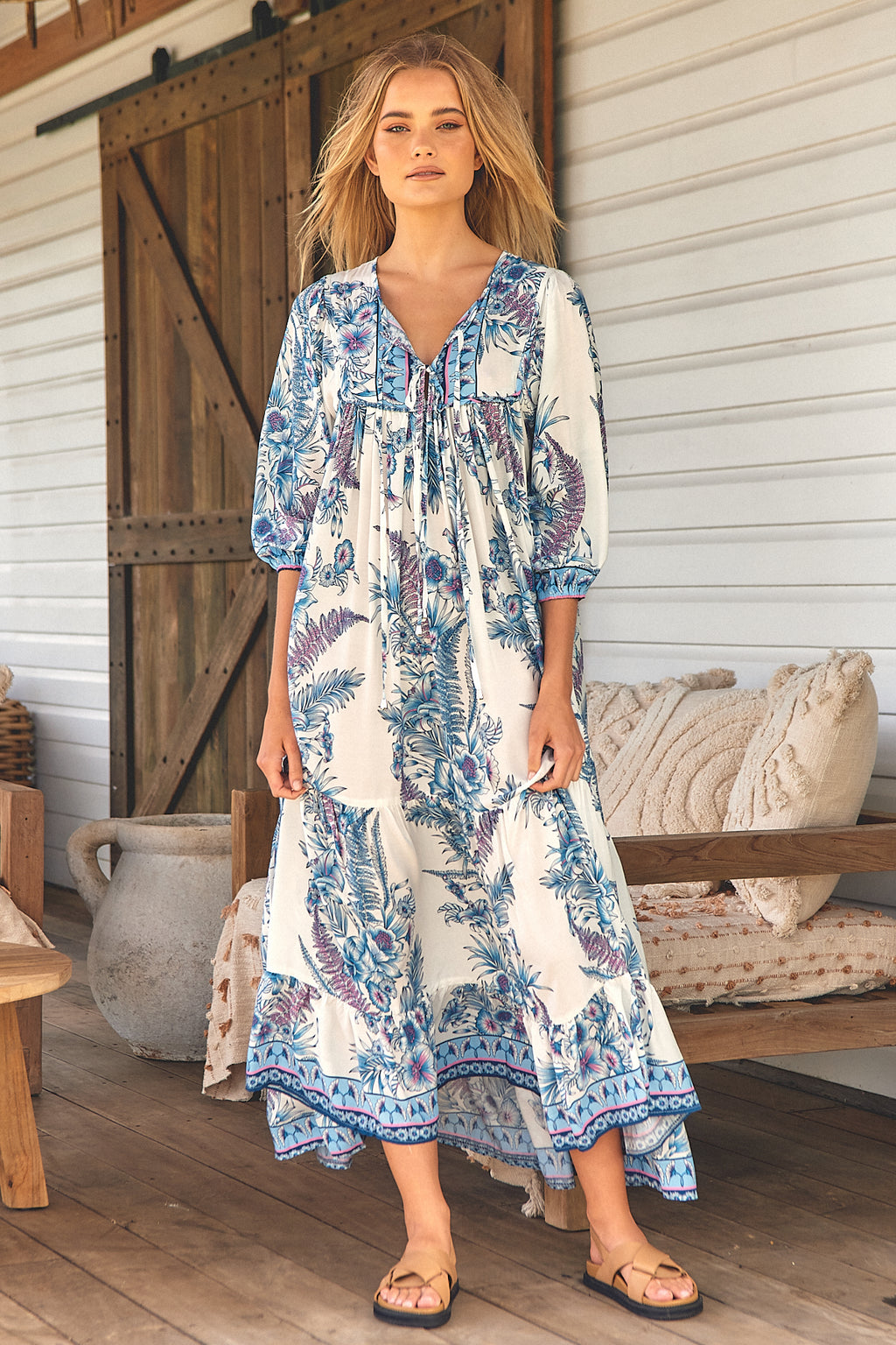 Jaase Paris Maxi Dress | Sea Breeze Print