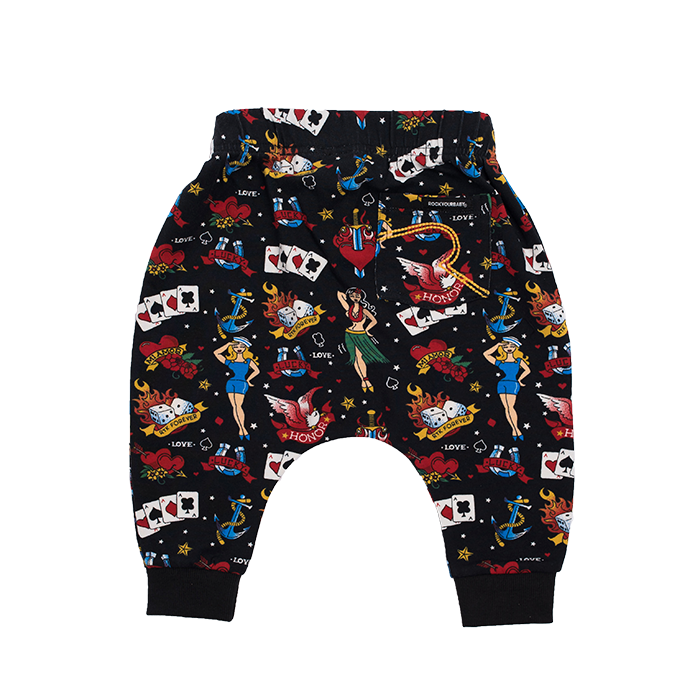 ROCK YOUR BABY OLD SCHOOL TATTOO PANTS