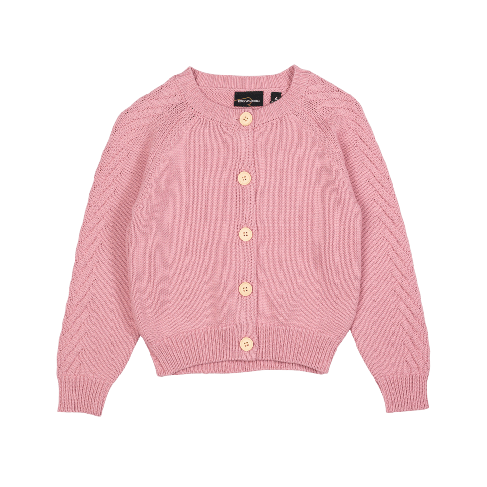 PINK KNIT CARDIGAN | ROCK YOUR KID