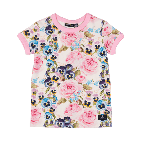 ROCK YOUR KID FRIENDSHIP AND RAINBOWS LS WAISTED DRESS
