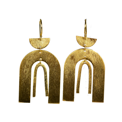 Euro Gold Arch Earrings | Melanie Woods