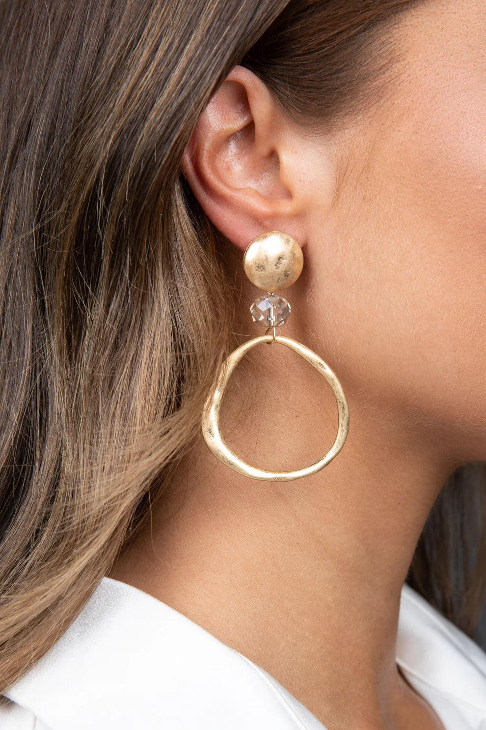 HOLIDAY Giselle Earrings | Gold + Diamond