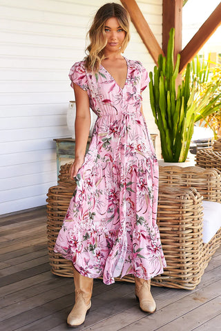 Jaase Tessa Maxi Dress | Merlot Print