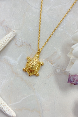 Euro Gold Turtle Necklace | Melanie Woods