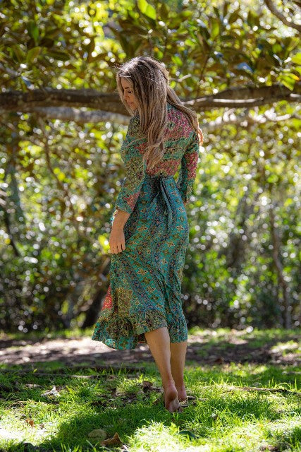 Dee Wrap Dress - Turquoise | Cienna Designs