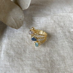 Nitsa Triple Stone Ring