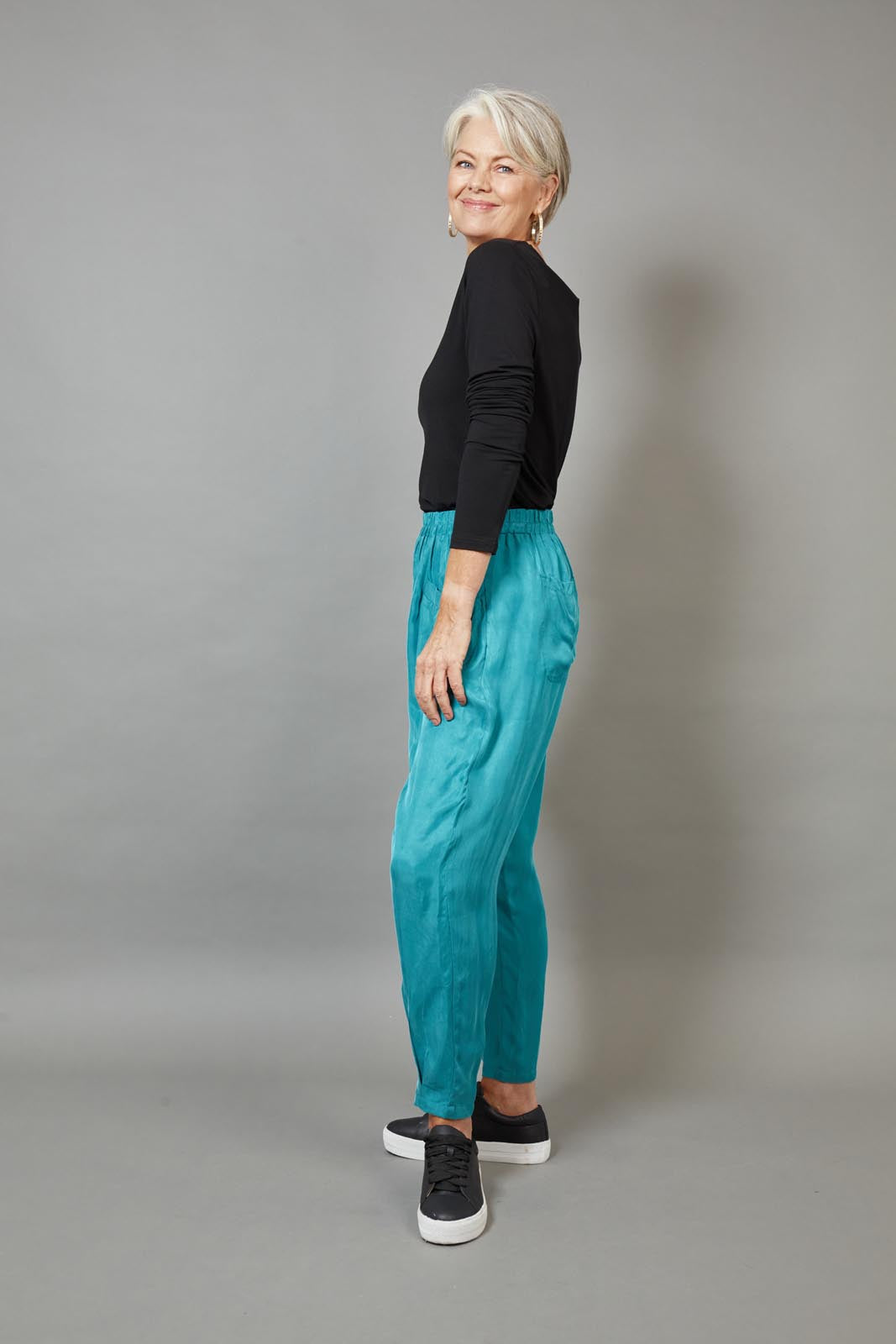 EB & IVE VIENETTA RELAXED PANT - TEAL
