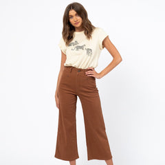 Paper Heart Vintage Flare Jeans - Chocolate
