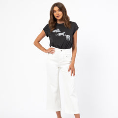 Paper Heart Vintage Flare Jeans - White