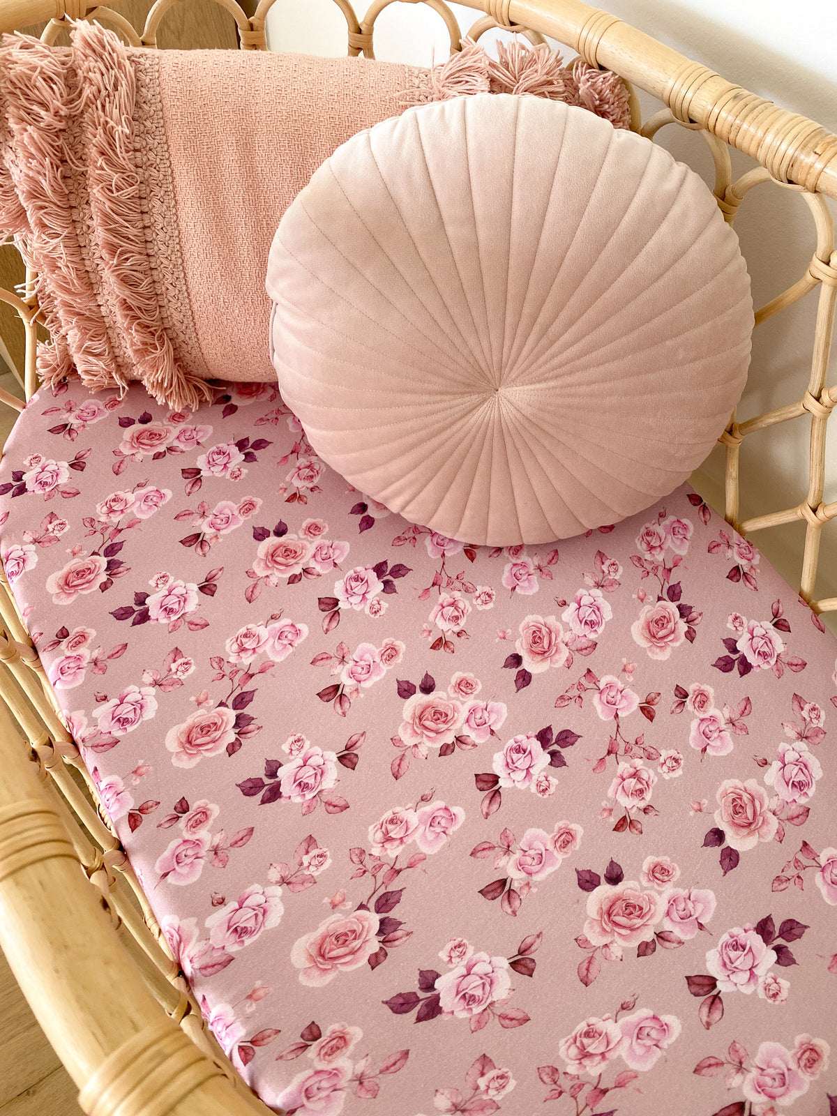 SNUGGLE HUNNY BLOSSOM | Fitted Bassinet Sheet/Change Pad Cover