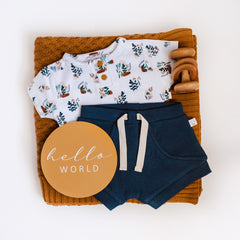 SNUGGLE HUNNY NAVY SHORTS