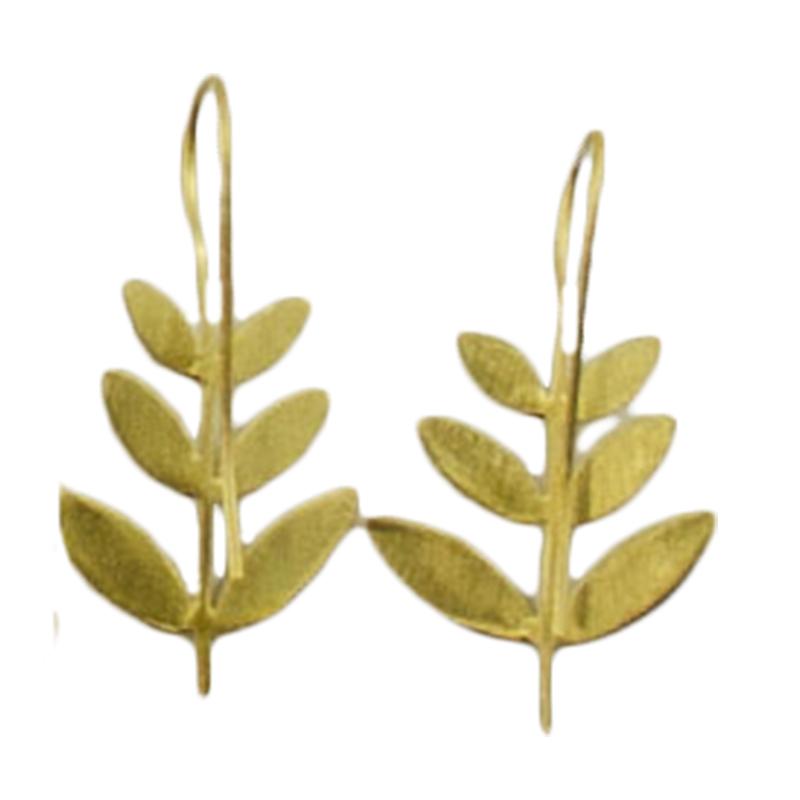 EURO GOLD LEAF DROP EARRINGS | MELANIE WOODS
