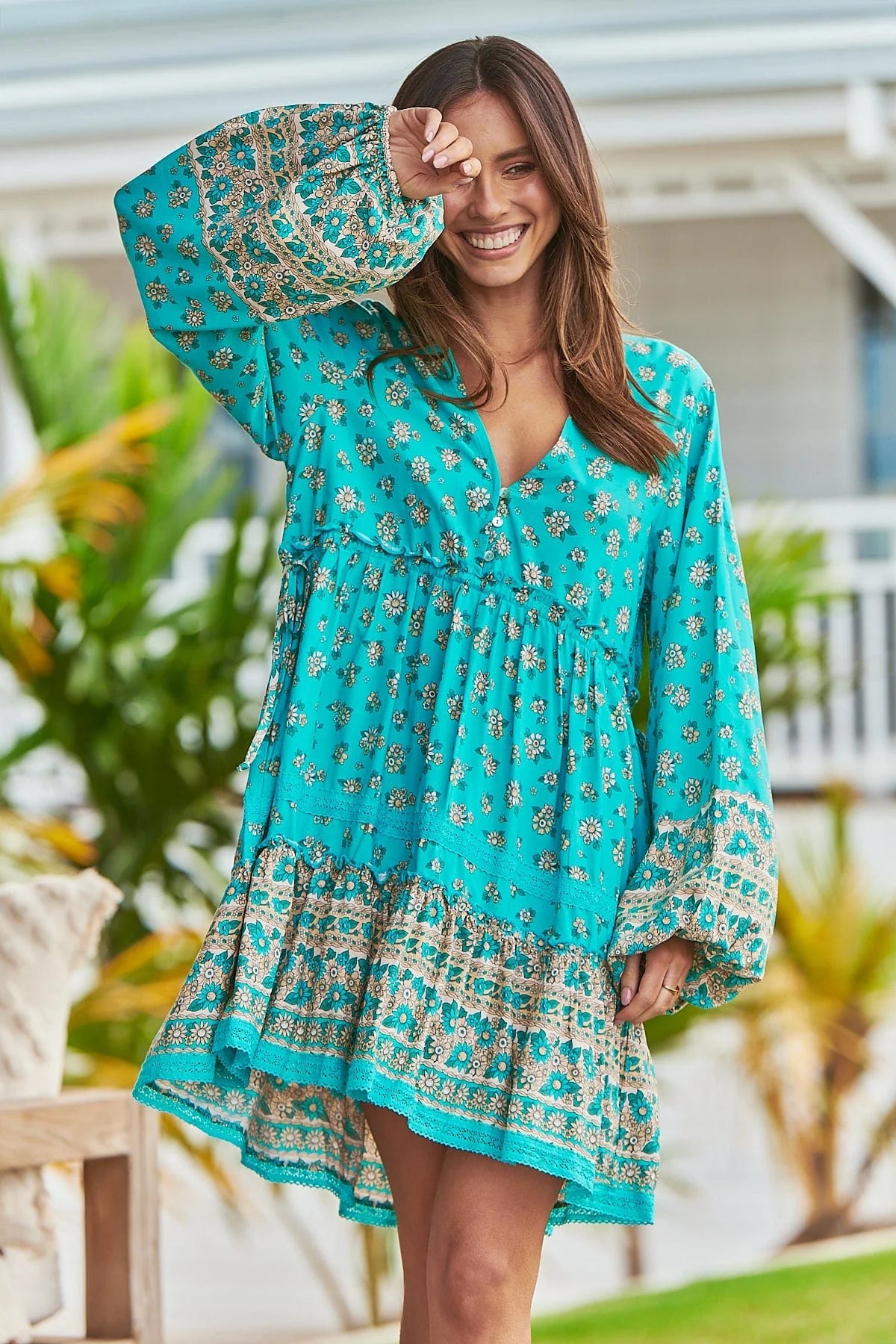 Jaase Avery Mini Dress | Maui Print