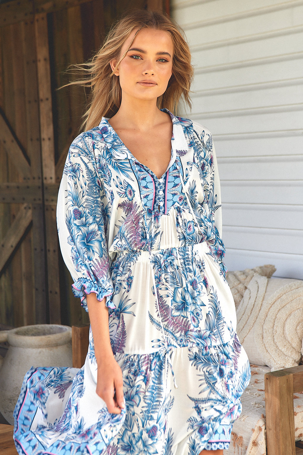 Jaase Jasmine Midi Dress | Sea Breeze Print