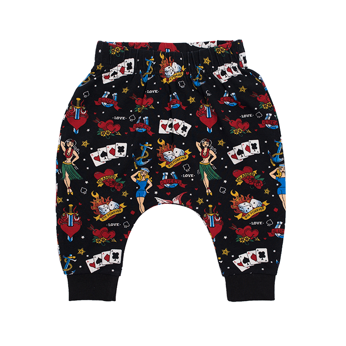 ROCK YOUR BABY OLD SCHOOL TATTOO PANTS