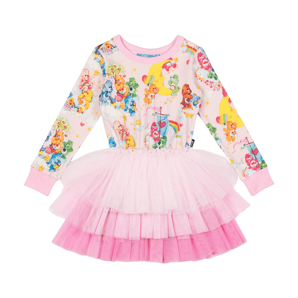 ROCK YOUR KID FRIENDSHIP AND RAINBOWS LS WAISTED DRESS