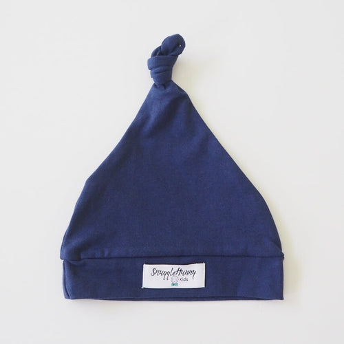 SNUGGLE HUNNY NAVY KNOTTED BEANIE