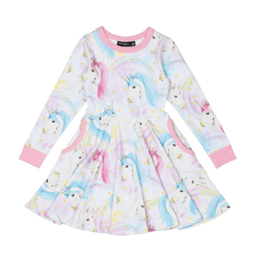 ROCK YOUR KID | FANTASIA LONG SLEEVE WAISTED DRESS